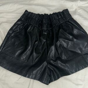 Leather shorts